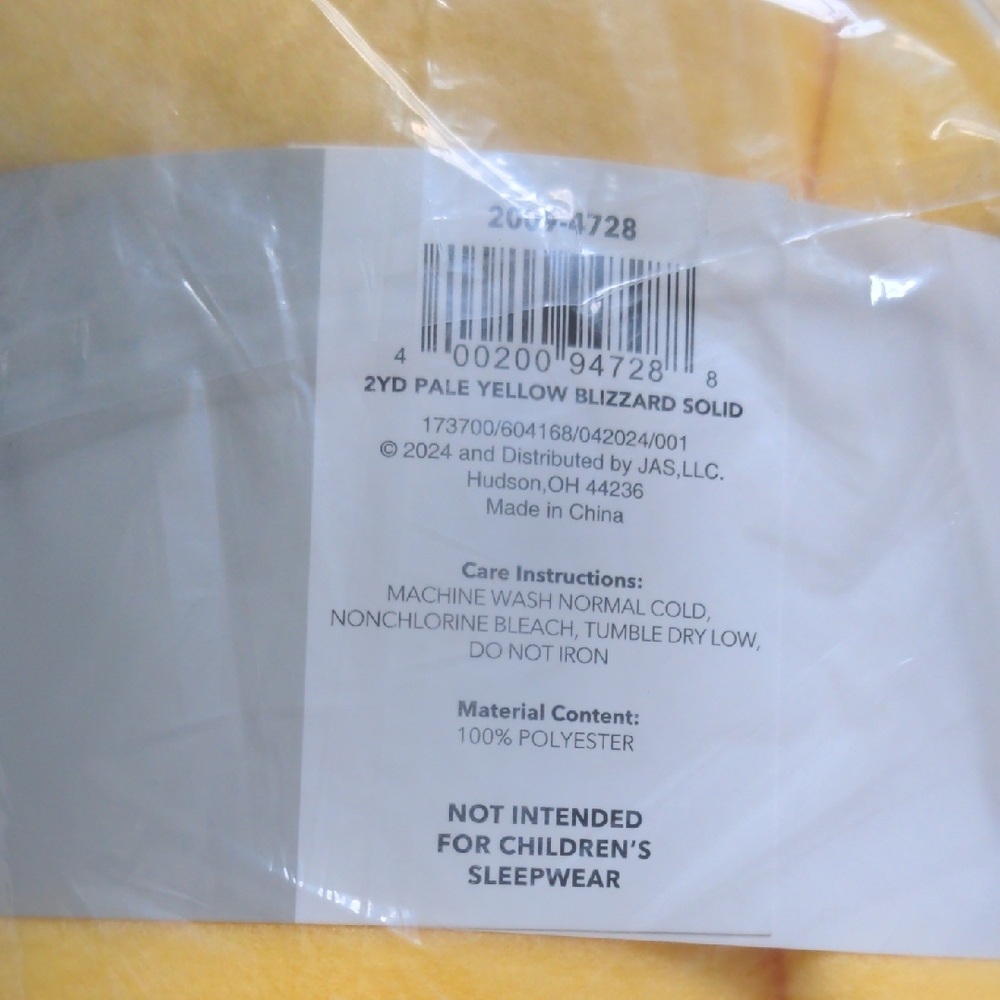 Yellow Fleece Fabric Bundle - Picture 3 of 3